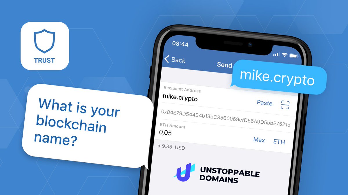 Trust Wallet (@trustwallet) on Twitter photo We are giving away free .crypto domains to anyone who joins our AMA with <a href="/unstoppableweb/">Unstoppable Domains</a> this Friday, 1 PM UTC on Telegram.
RT for a chance to win $1000 in $BTC
Comment /w question to be considered for an additional $2000 in $BTC during our AMA.
Tag a friend for good luck 🍀 We are giving away free .crypto domains to anyone who joins our AMA with <a href="/unstoppableweb/">Unstoppable Domains</a> this Friday, 1 PM UTC on Telegram.
RT for a chance to win $1000 in $BTC
Comment /w question to be considered for an additional $2000 in $BTC during our AMA.
Tag a friend for good luck 🍀