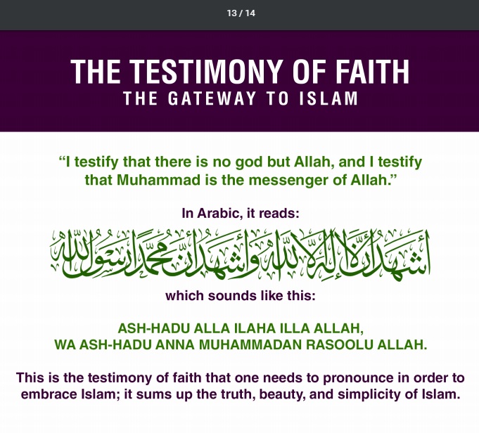 Fatima Karim The Shahadah Is The Islamic Creed It Means Faith The Shahadah Is The Muslim Declaration Of Belief In The Oneness Of God And On Muhammad Saw As His