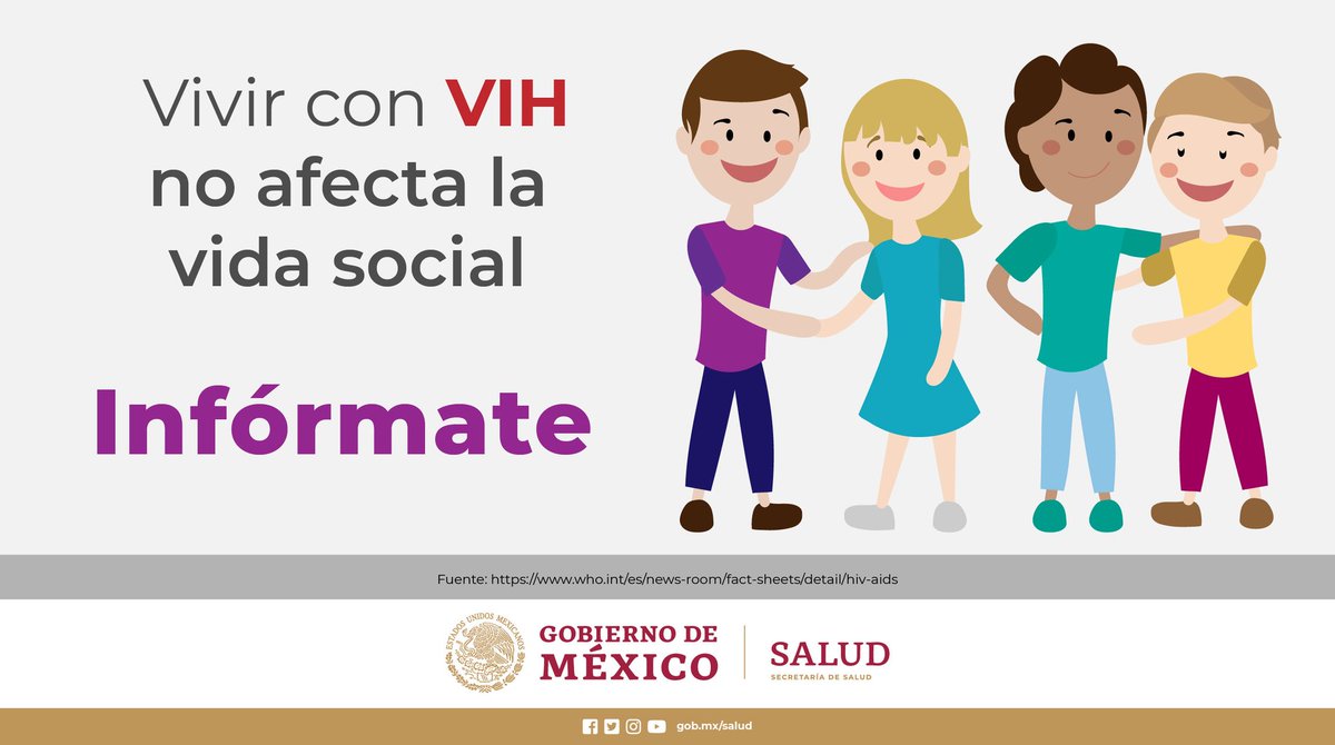 SSalud_mx's tweet photo. #SabíasQue El #VIH no se transmite por contactos ordinarios como los abrazos o apretones de manos. #Infórmate @OPSOMSMexico https://t.co/OWLD1adbKa