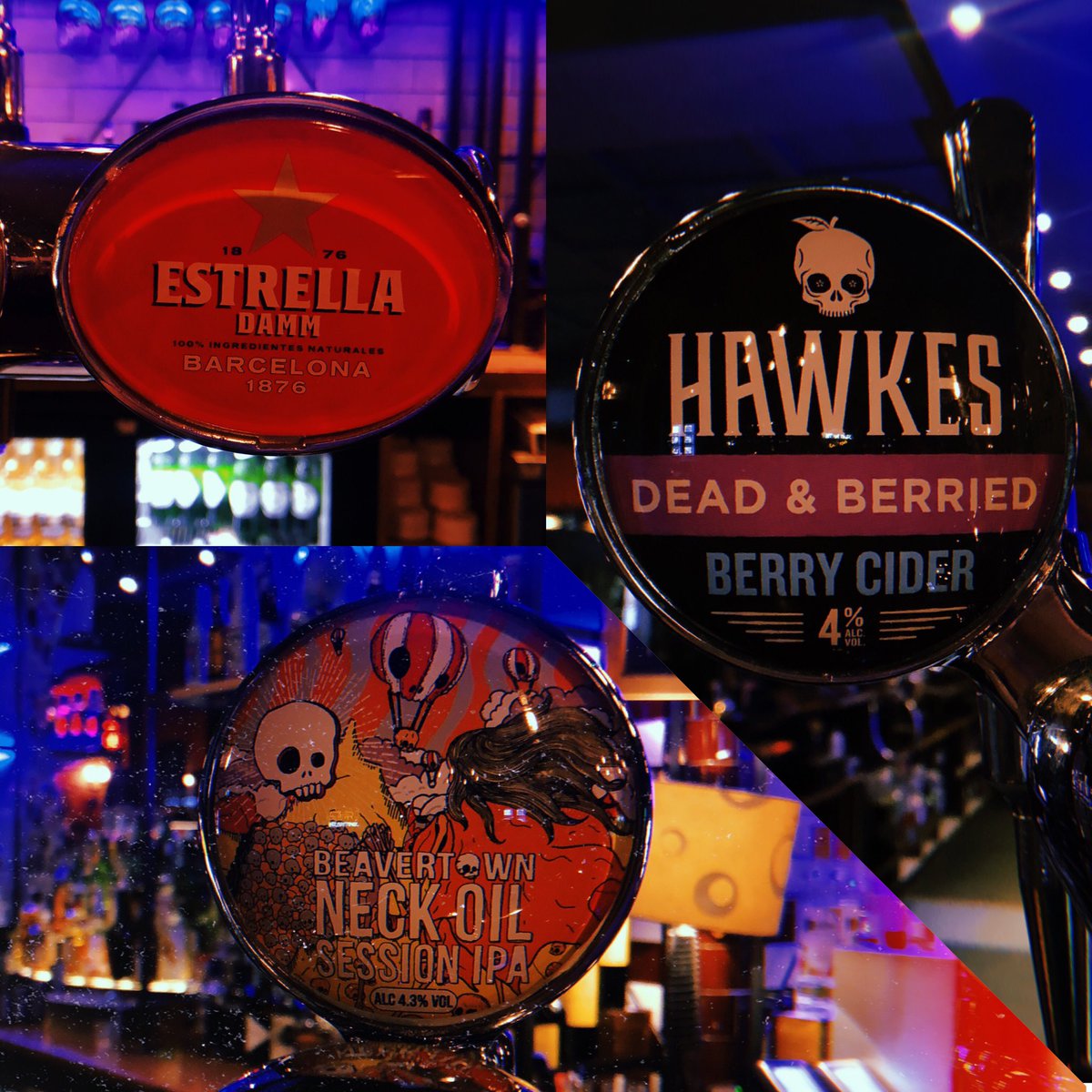 Sindercombe's tweet photo. Got some new residents in the house!
@wearehawkes @beavertownbeer @estrelladamm
#estrella #neckoil #hawkesberrycider #beer #drink #beerdrinker #wine #craftbeer #caskale #lager #IPA #cider #berrycider #thirstday #liveband #bestband #goodtimes #funtimes #londonpub #shepherdsbush https://t.co/ZK8FYaLeqK