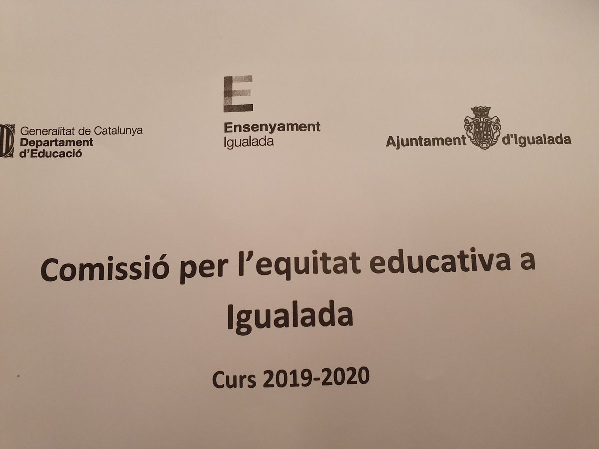 Avui s'ha constituït la Comissió per l'equitat contra la segregació escolar #igualada. 👍👍
<a href="/educadiba/">Educació Diputació</a> <a href="/FundacioBofill/">Fundació Bofill</a> <a href="/segregacio/">Escoles contra la Segregació</a> <a href="/educaciocat/">Educació</a> <a href="/ajigualada/">Ajuntament Igualada</a> 
#igdensenyament #igualadaeduca