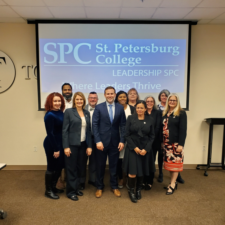 SPCPresident's tweet photo. I’m glad to see that this year’s #LeadershipSPC class was able to spend some meaningful time with #SPCollege supporters Rep. @ChrisSprowls and Rep. @BenDiamondFL in Tallahassee today. So many amazing leaders in one room! https://t.co/yzzYmBit9L