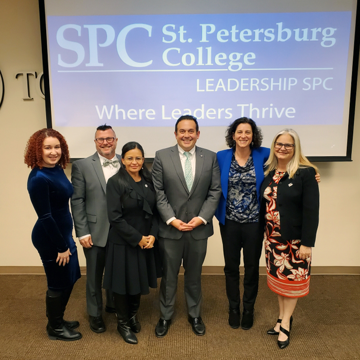 SPCPresident's tweet photo. I’m glad to see that this year’s #LeadershipSPC class was able to spend some meaningful time with #SPCollege supporters Rep. @ChrisSprowls and Rep. @BenDiamondFL in Tallahassee today. So many amazing leaders in one room! https://t.co/yzzYmBit9L