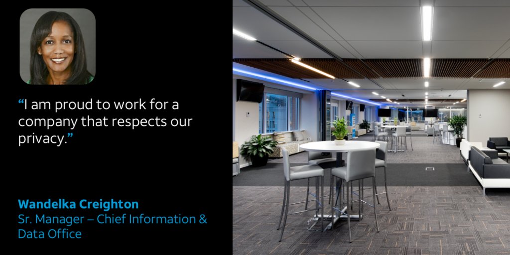 Wandelka Creighton testimonial - "I am proud to work for a company that respects our privacy."