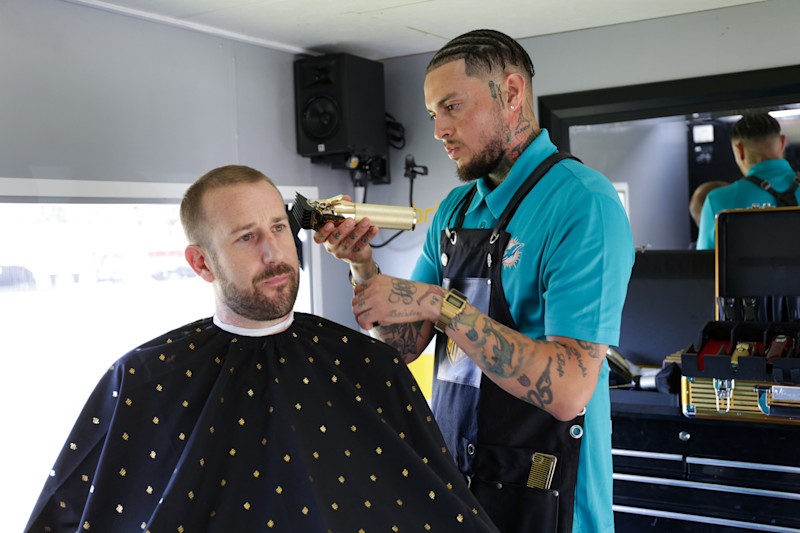 Virgin's tweet photo. .@GoBrightline (soon to be Virgin Trains USA) is taking its mobile barbershop to 60 locations across South Florida this year to teach young people about rail safety and mental health https://t.co/Ji7nr0EQpA https://t.co/w5HdFpgUJ6