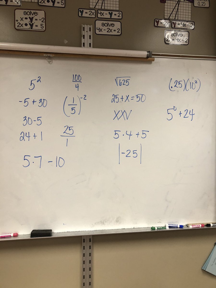 robins1029's tweet photo. Let’s talk about numbers...@HowellTwpMSS Ss come up with different ways to represent the #25 during our Number Talk today! #mathrocks #icandomath #numbertalk #mathtalk #mathisfun #algebra https://t.co/Df9lThciHT