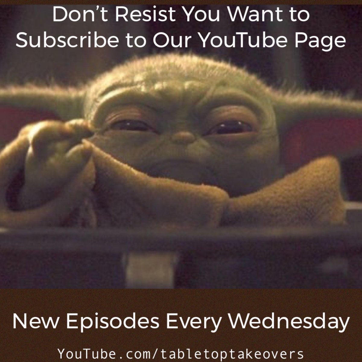 How can you say no to #babyyoda #thechild. We are so close to 300 subscribers on <a href="/YouTube/">YouTube</a> , please take the time and subscribe today. Thank you all in advance from the #tabletoptakeovers  #team.