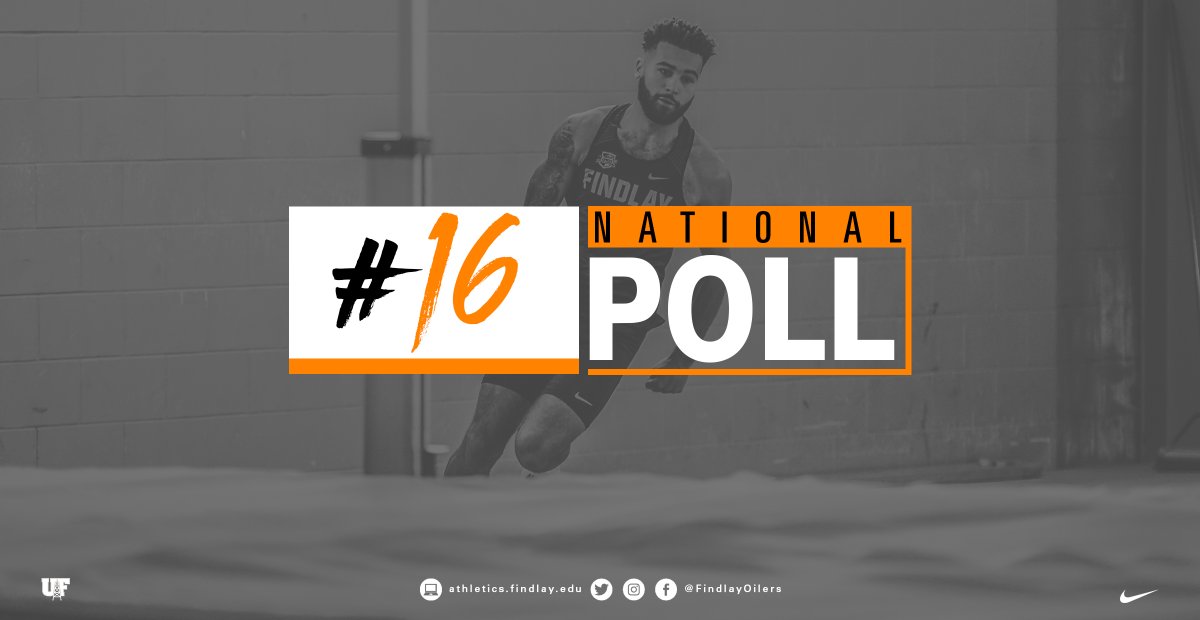 The Oilers indoor men's track &amp; field team is ranked 16th in the nation in the latest USTFCCCA poll!

athletics.findlay.edu/x/vy20r
