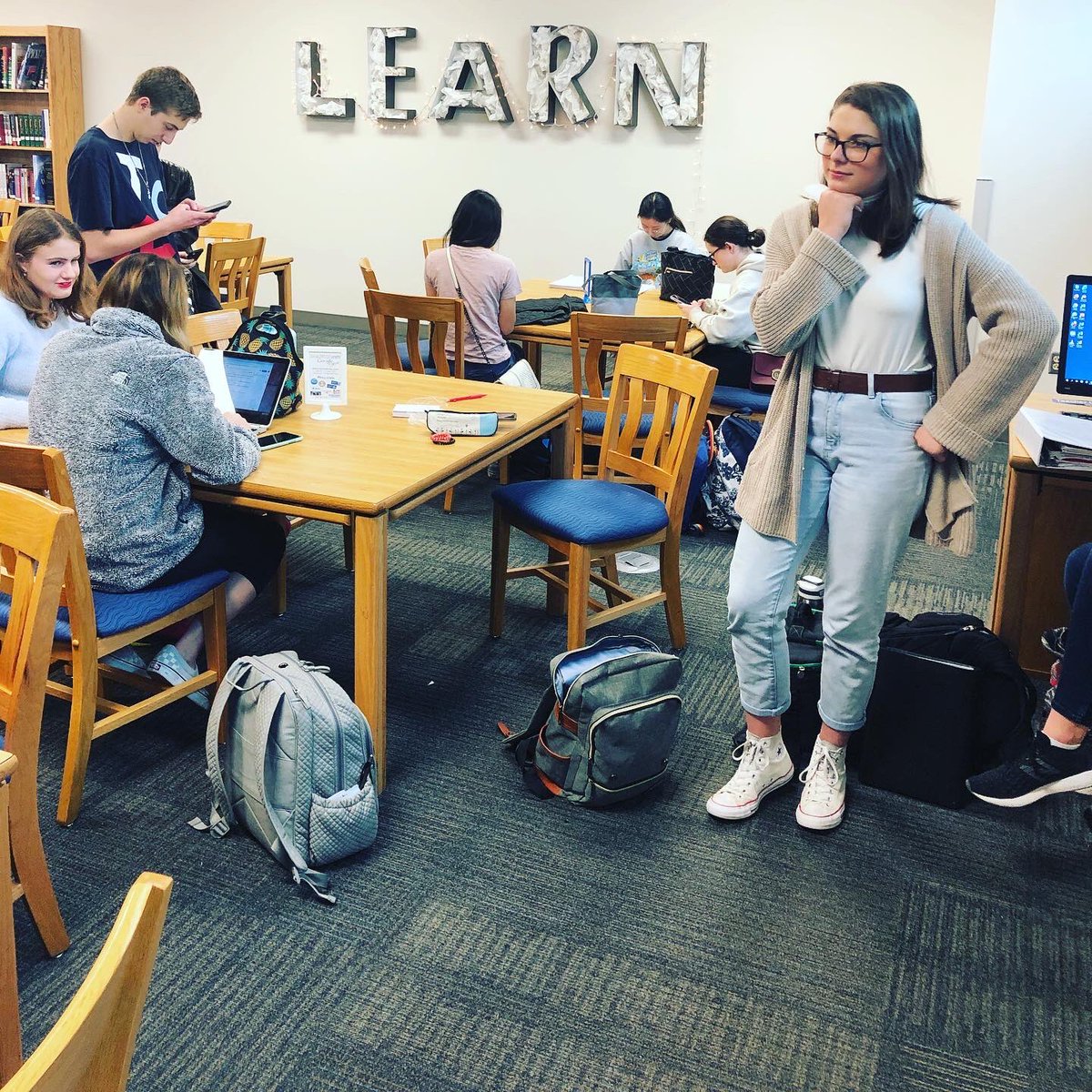 RaccoonsLibrary's tweet photo. The Creative Literature Club worked on a writing prompt today. Creativity at its best! βΊοΈππ»#notposedatall https://t.co/Yj1SSsLaED