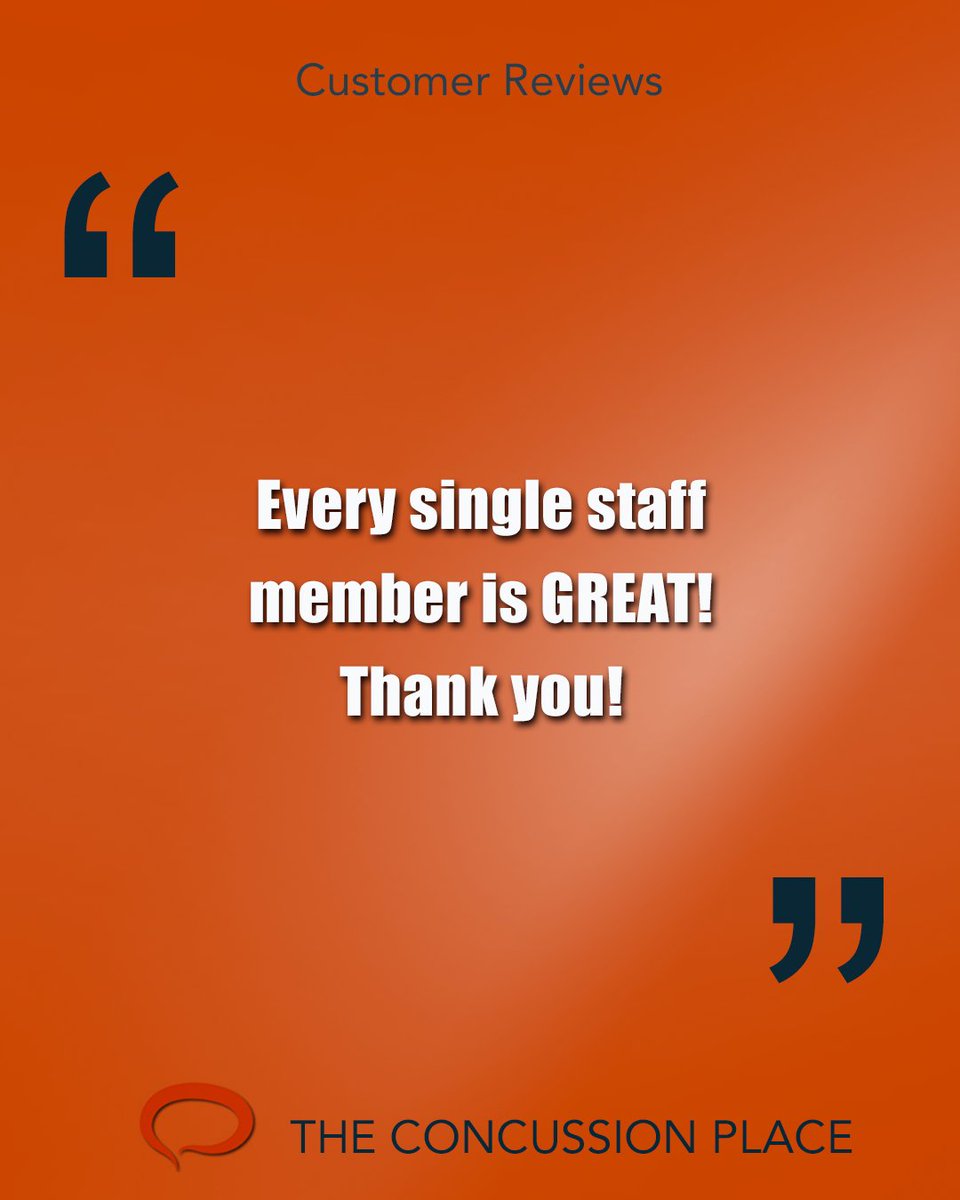 ConcussionPlace's tweet image. Every one of our patients are great too!