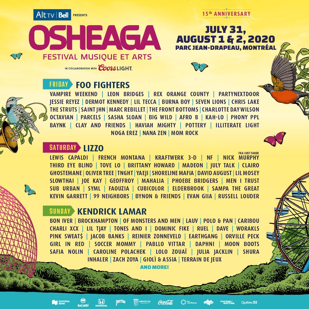 2020 Osheaga lineup