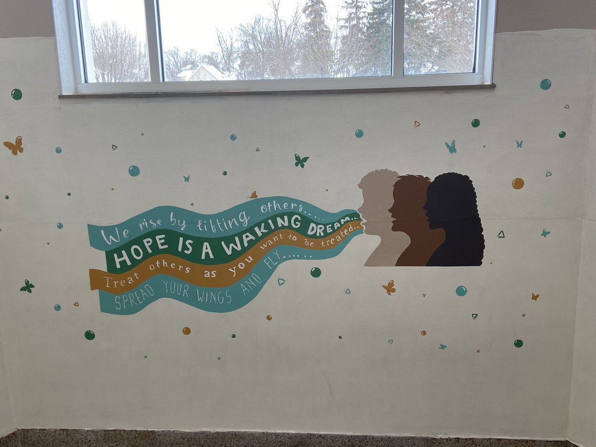 Check out this beautiful mural done by a few of #GoodhueSchool ‘s finest artists!!!