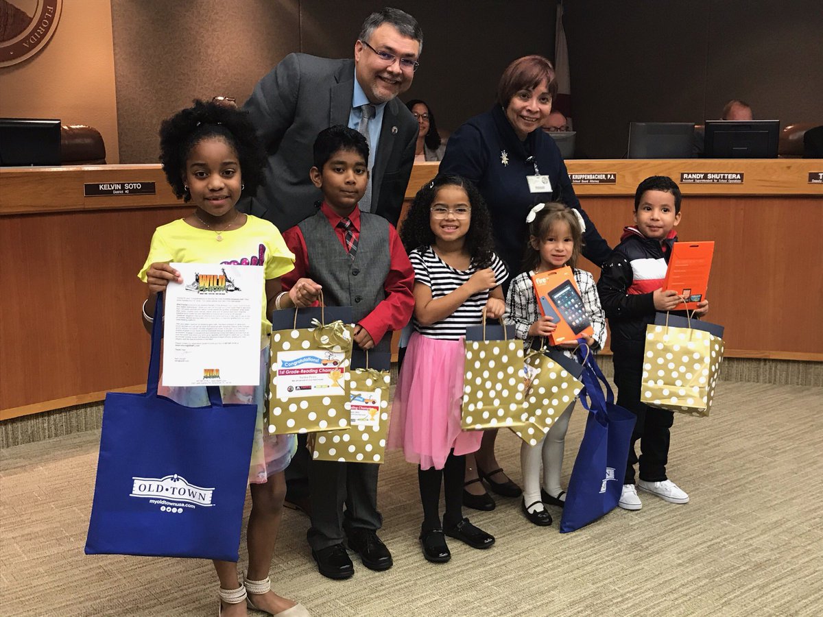 The winners of the Winter Footsteps2Brilliance Challenge for students in grades VPK through 2nd grade were recognized at last week's School Board Meeting.