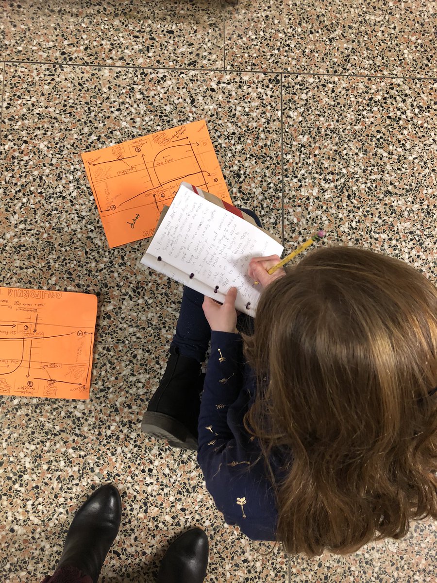 RadburnSchool's tweet photo. Radburn fifth graders travel through the school using trail maps to simulate what it was like to live during the westward expansion movement. A great culmination to their learning. #radburneagles https://t.co/PLzGyLEDlb