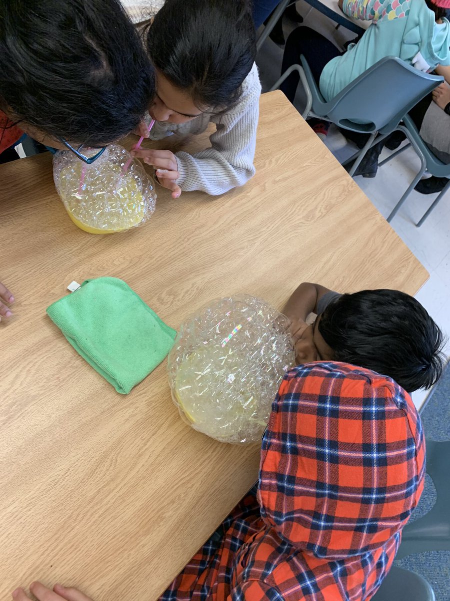 LadaD2's tweet photo. Blowing bubbles with Big Brothers Big Sisters of Peel @thornwood So much fun and learning happening with Scientist in the School. https://t.co/flaqXUnEEa