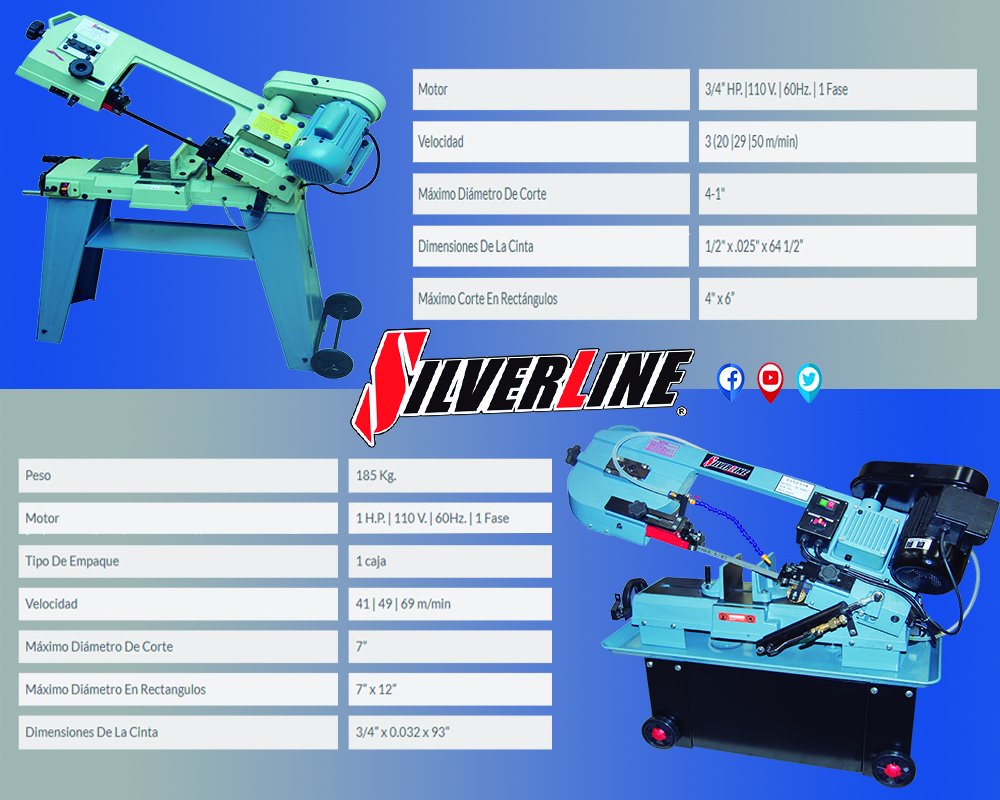 silverlineus's tweet photo. #SILVERLINE #VIRUTEX 2020 🇲🇽️⚙️👨‍🔧

Sierra Cinta Horizontal y Vertical DC-MBS412

Sierra Cinta Horizontal y Vertical Incluye Bomba para refrigerante DC-MBS7

https://t.co/U4sgGpddsj

https://t.co/zbqoecGdBL https://t.co/jNQNUXitHM
