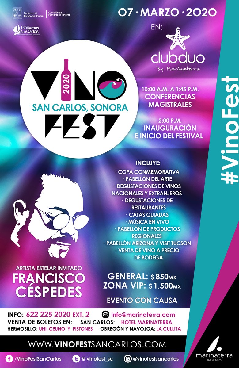 Todos los detalles de VINOFEST San Carlos, Sonora 2020 🍷