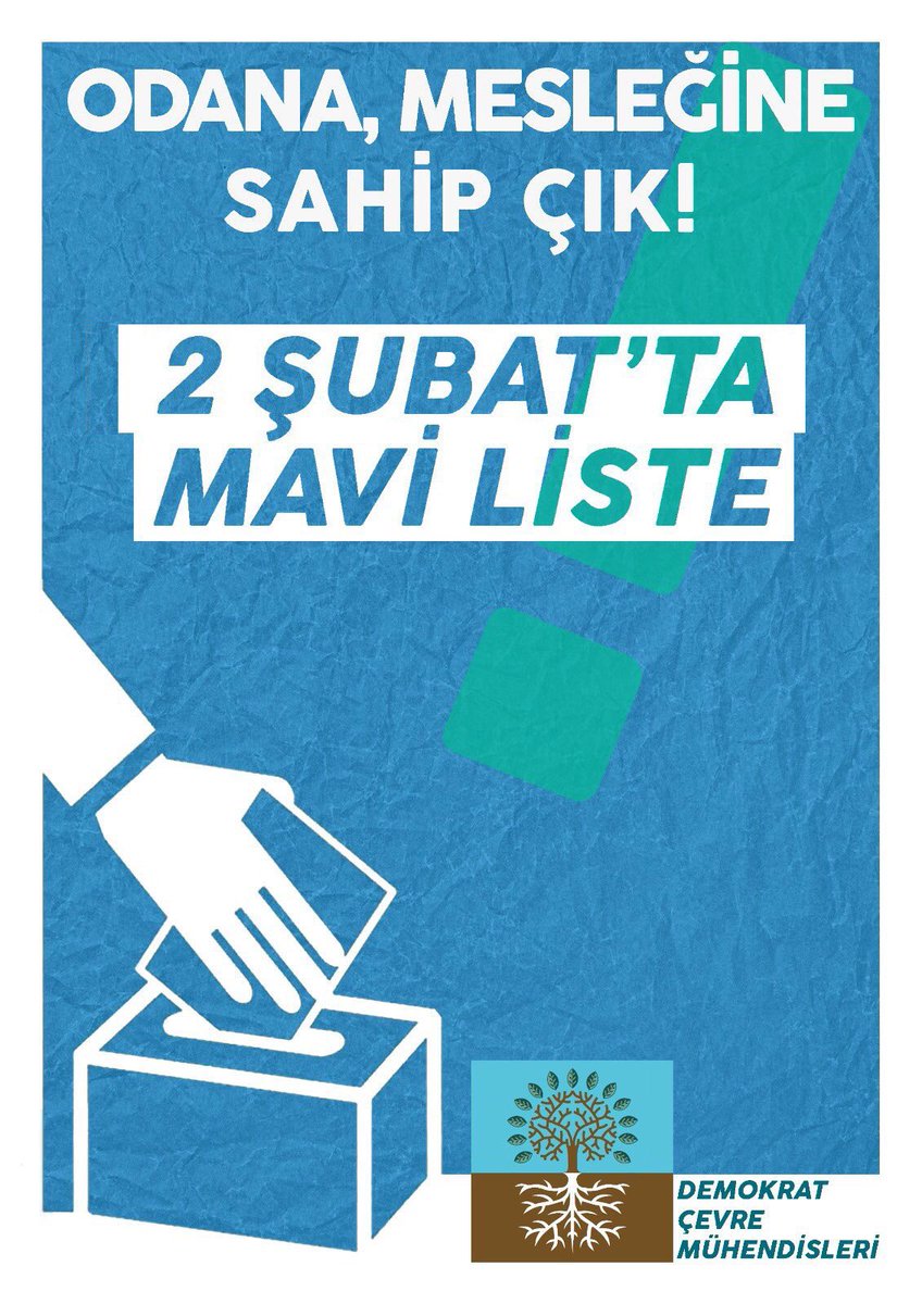 ozgurbaretliler's tweet photo. Bu haftasonu (2 Şubat Pazar) gerçekleşecek Çevre Mühendisleri Odası İstanbul Şubesi Yönetim Kurulu seçimlerinde tüm meslektaşlarımızı, dostlarımızı ranta ve talana karşı mücadele eden, mavi liste ile seçime giren Demokrat Çevre Mühendisleri için dayanışmaya, desteğe çağırıyoruz. https://t.co/rlwGsdRMFg