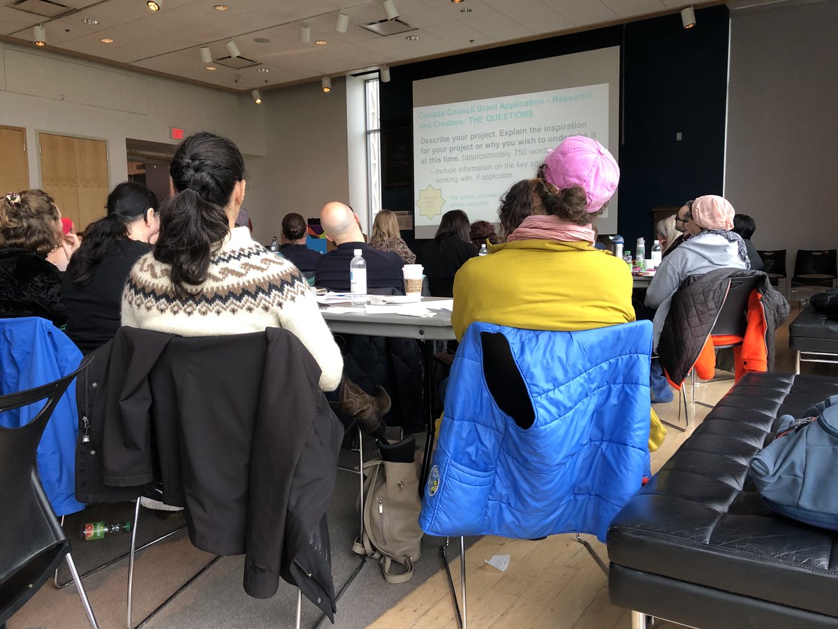 CanadaCouncil's tweet photo. Day 2 of #CollabBC is well under way @museumofvan! Participants are learning all kinds of things about funding, grant writing and the grant application process. They’re also hearing from artists @tweetsuro & @BrendanTang who are sharing insights about their personal experiences. https://t.co/p4yQQEWsFG