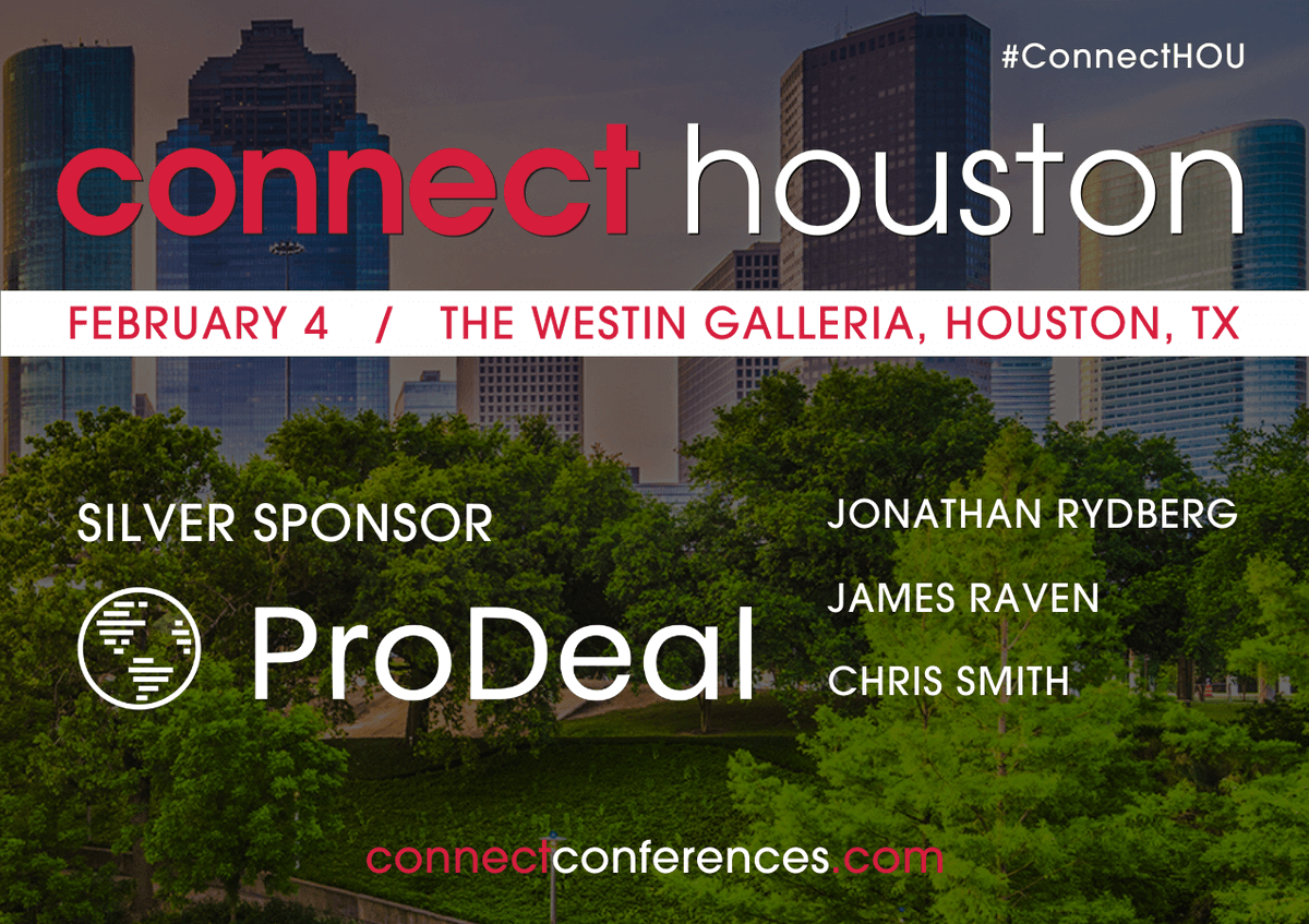 connectCRE's tweet image. Special thanks to our Connect Houston silver sponsor @prodeal360! Network and connect with #ProDeal's Jonathan Rydberg, James Raven, and Chris Smith at the event:
hubs.ly/H0mMRvV0 #CRE #commercialrealestate #ConnectHouston
