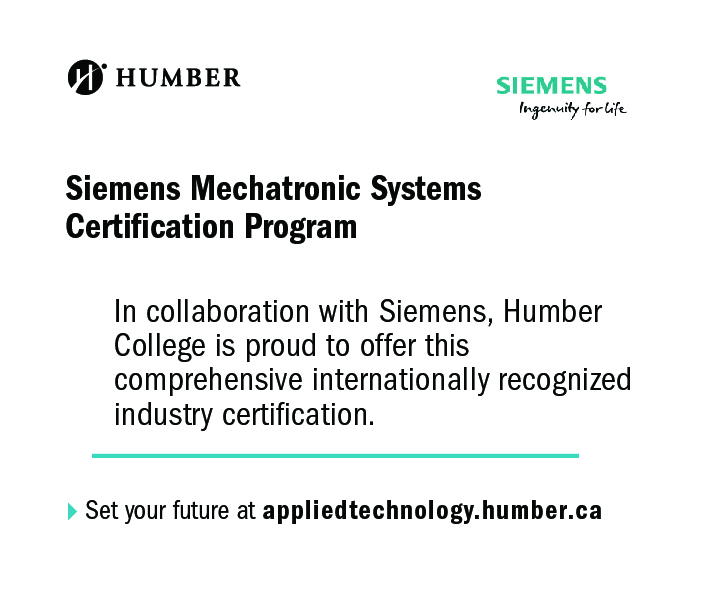 HumberAppTech's tweet photo. There are still spots available for our Siemens Mechatronic Systems Certification Program starting on February 11! https://t.co/PkMV4p9LOA 
Register NOW at https://t.co/CxDMVH0V2T @humbercollege @SiemensCanada

#humbercollege #wearehumber #siemens #mechatronics https://t.co/cKX7864YRA