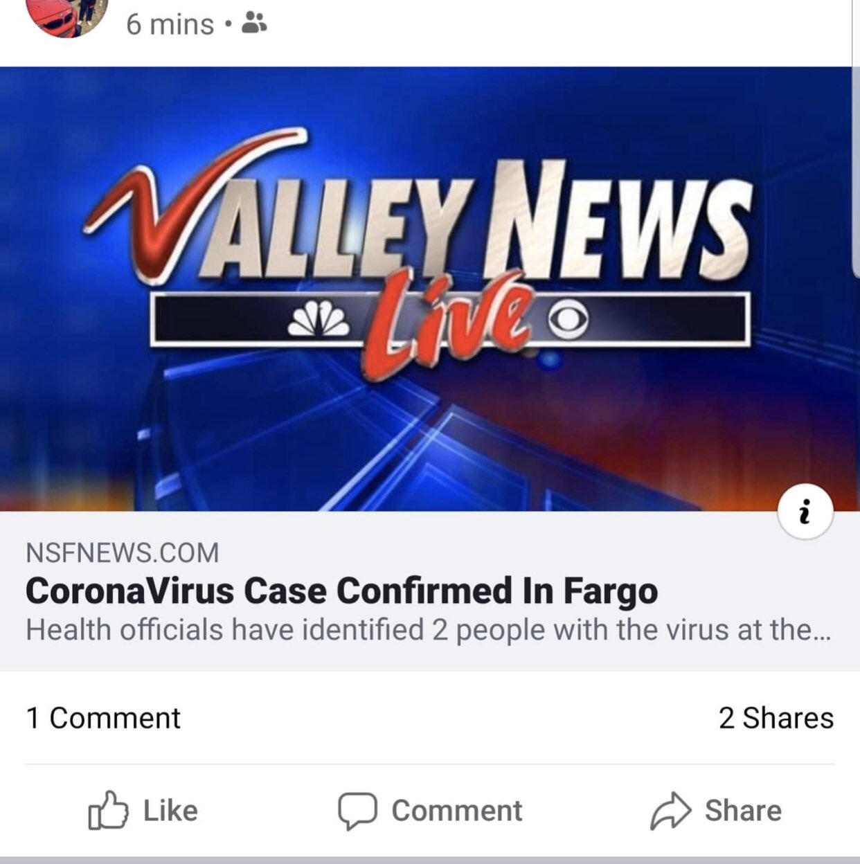 Bailey Hurley on X: ‼️PSA: This is NOT an article on our website and there  is NOT a case of the coronavirus in Fargo. DO NOT click on this link and DO
