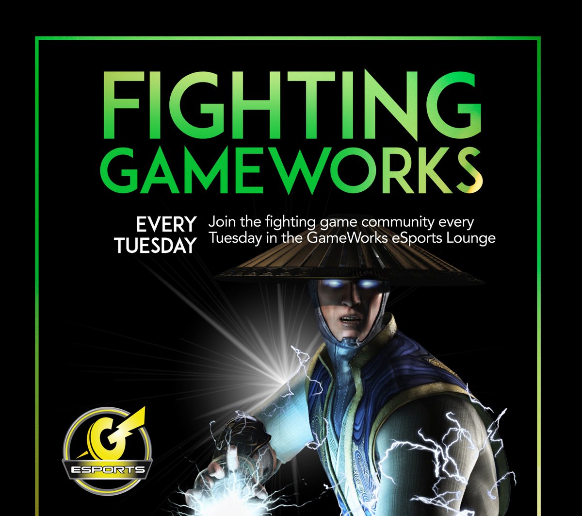 GWeSportsSCH's tweet photo. Tonight at @GWeSports join us for our 46th Weekly #FightingGameWorks
FREE FGC Brackets &
Food & Bev on order!
Event Doors @ 5 PM
601 N. Martingale Rd. Suite 115
Schaumburg, IL - 60173
https://t.co/YgSuHxTkaQ
#GameWorks #GWeSports #GWeSportSCH https://t.co/o0qG0yspcs