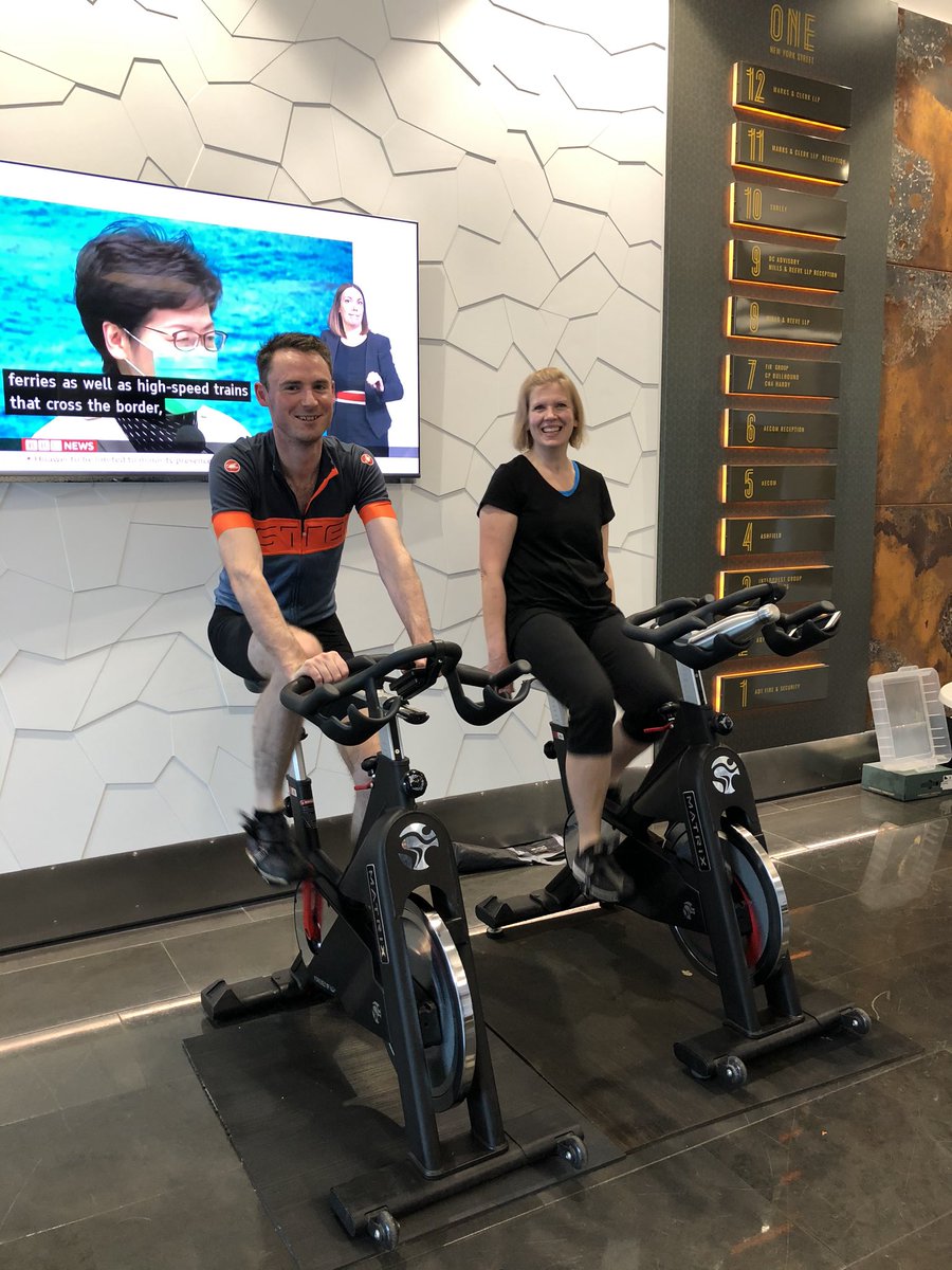 Great effort by our Manchester team cycling over 300 miles today in our office reception raising funds for our trip to Sierra Leone. Thanks to <a href="/MCRMETRacingFS/">MCR MET Formula Student</a> for transporting the bikes from <a href="/jdgyms/">JD GYMS</a>