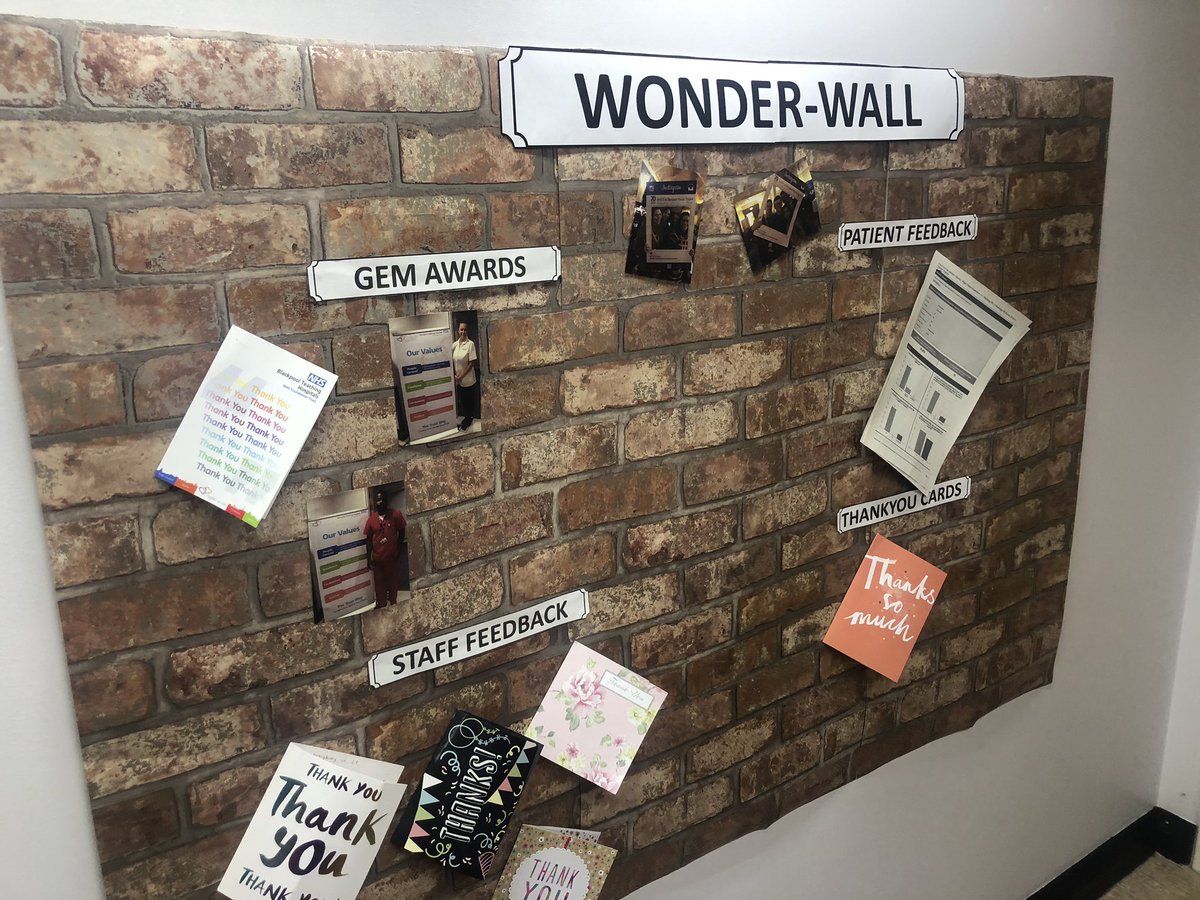 JenniferUnswor1's tweet photo. Made a start on our βWonder-Wallβ today... still lots to add but celebrating our teams achievements is really important π @BTHRadiology #GEMs #patientfeedback #CTStars !! https://t.co/KA94UsIJCb