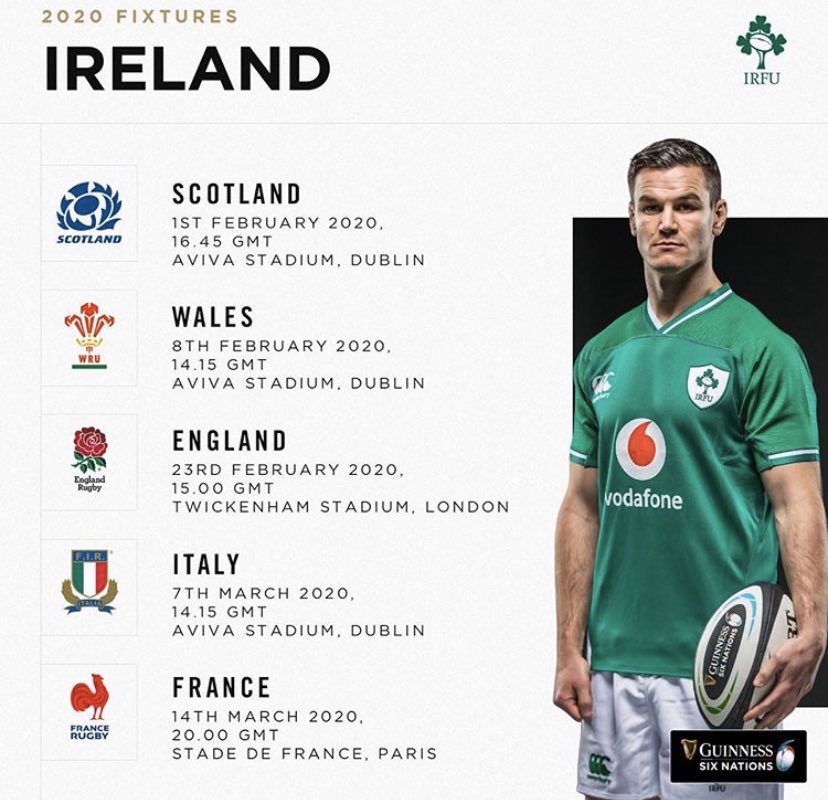 McsBarTheStand's tweet photo. Is it Saturday yet ☘️🏉🍻 #sixnations2020 #irishrugby #coybig https://t.co/U4uJgfo5hS