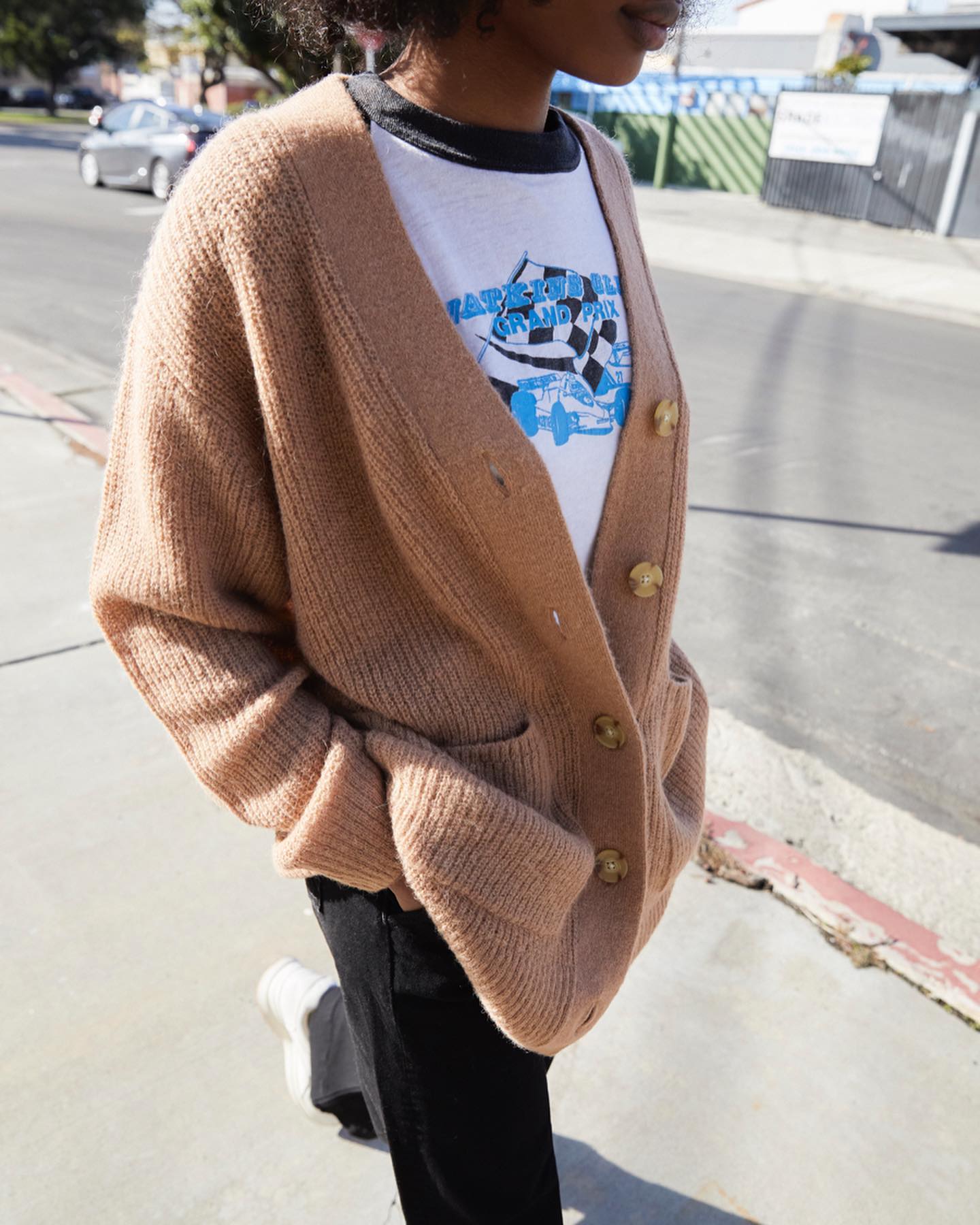 everlane alpaca cardigan