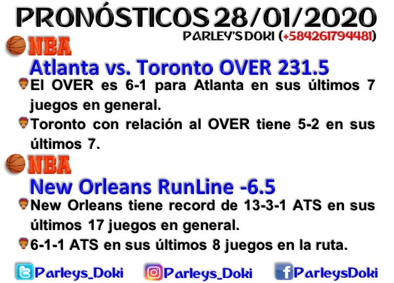 Parleys_Doki's tweet photo. 🔎 #Tipster A. Manzanares 🏆
®️ @Parleys_Doki📲 +584261794481
🗓️ #FelizMartes #28Ene 💰
🍀 #Loterias #Animalitos 🐶
🏀 #Free #Picks #Bets #Parley #Tips #NBA
👉 Nico Castillo #AviónPresidencial Jamaica #Cuba El 14
👉 #Infocentro2020 Miami #Tsunami Moreira #OVNI Lamberto Quintero https://t.co/AxKL7D8e6o