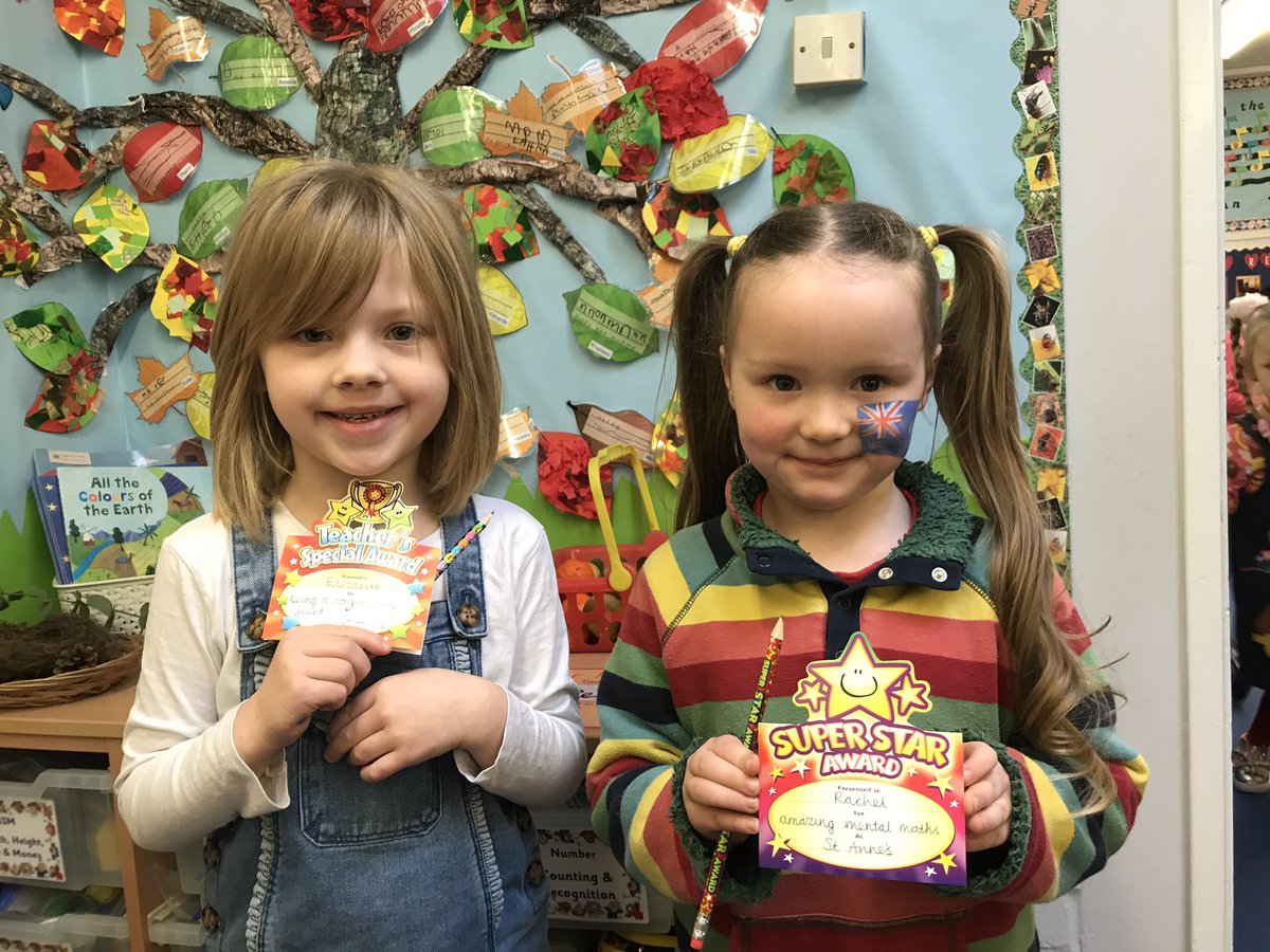 STAClassBirch's tweet image. A big well done to our latest award winner in YR! Elizabeth has been a really compassionate friend and Rachel has been fantastic with her mental maths. Brilliant stuff girls! 😀⭐️⭐️ #teamstannes