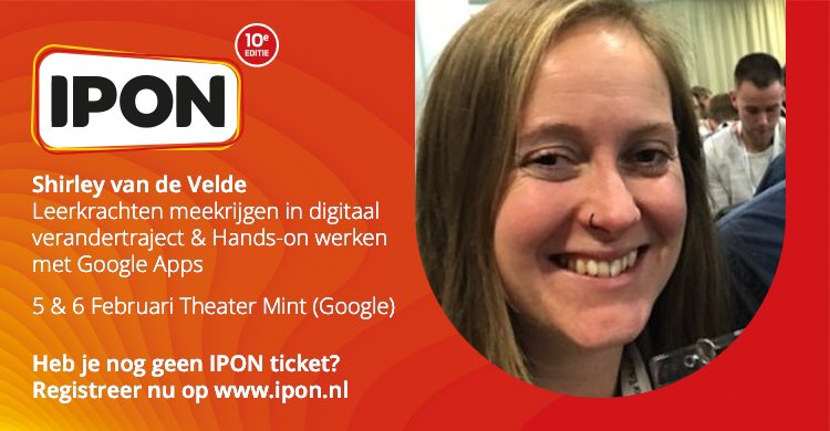 Shirleyvdv's tweet photo. Je bent er toch ook wel bij volgende week? #onderwijs #po #ict #googleforeducation #ipon #utrecht #wsko https://t.co/jhDYRs8oqF