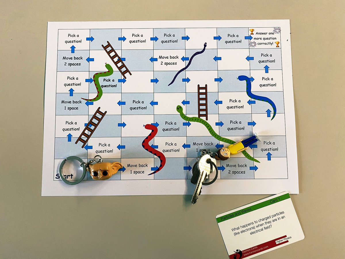 AndersonPhysics's tweet photo. With the Physics prelims tomorrow the higher pupils decided to take a break from the past paper questions to play a wee game of snakes and ladders... never seen them so competitive! 😂 https://t.co/r3qGQFXD0z