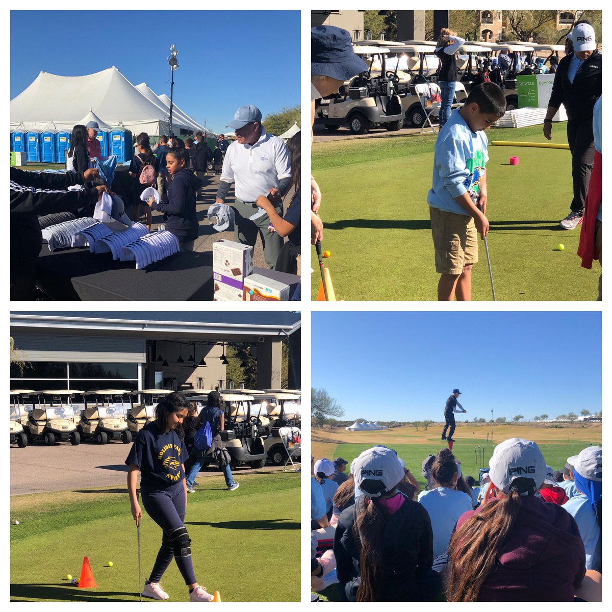 itssoniab's tweet photo. Holiday Park students at the First Tee of Phoenix #csd83 #knowthyimpact #WasteManagement https://t.co/SJMtK2WLe0