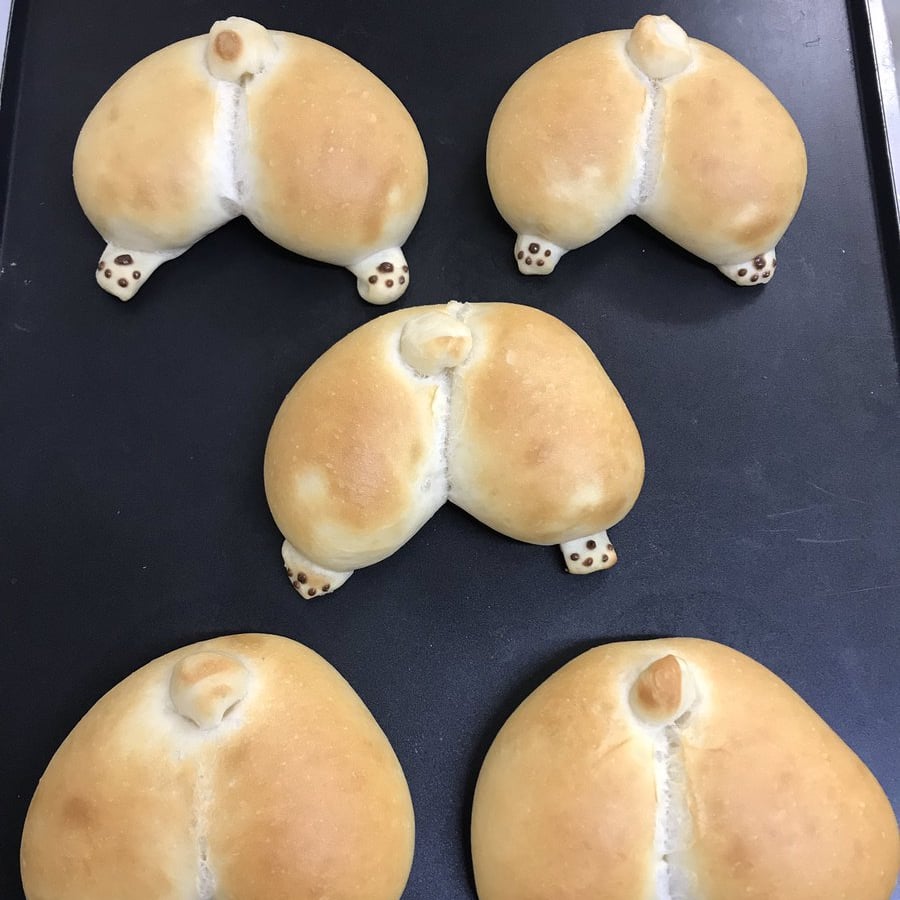 hurtmp4's tweet image. THERES A BAKERY IN JAPAN THAT MAKES CORGI BUTT BUNS