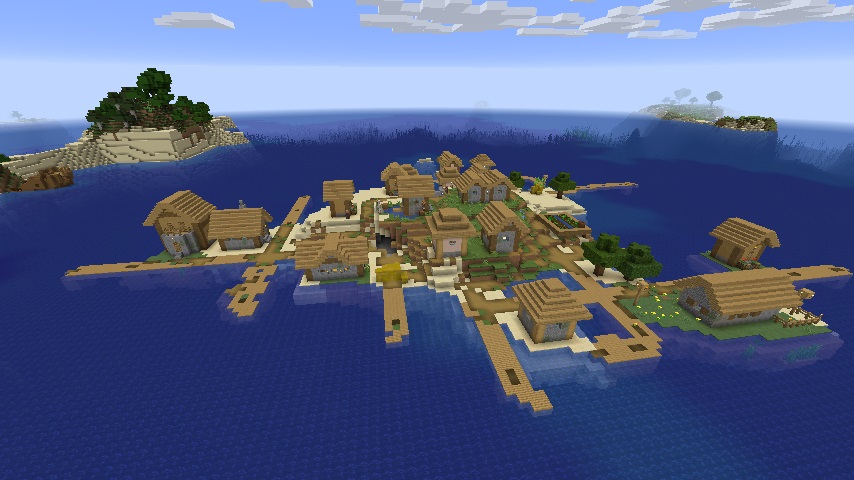 Minecraft Seeds on X: Minecraft mega taiga seed 1.8.4 by the sea