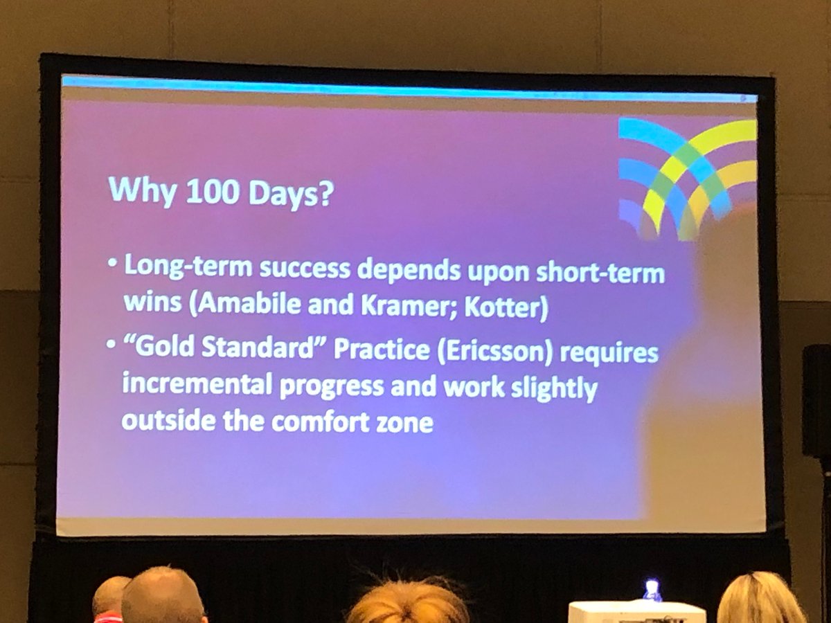PUSDCIA's tweet photo. What can be done in 100 days?  The essentials of 100 day leadership.  #atplc #plcswork https://t.co/UogNM0oHko