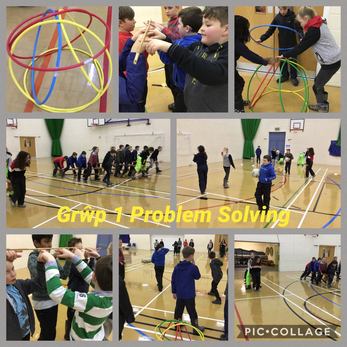 PenllergaerP's tweet photo. Grŵp 1 are using their brains, problem solving and working together. Not as easy as it looks, but fantastic fun. #ppsresi @PenllergaerP @Penl561 https://t.co/1978hbXjbr