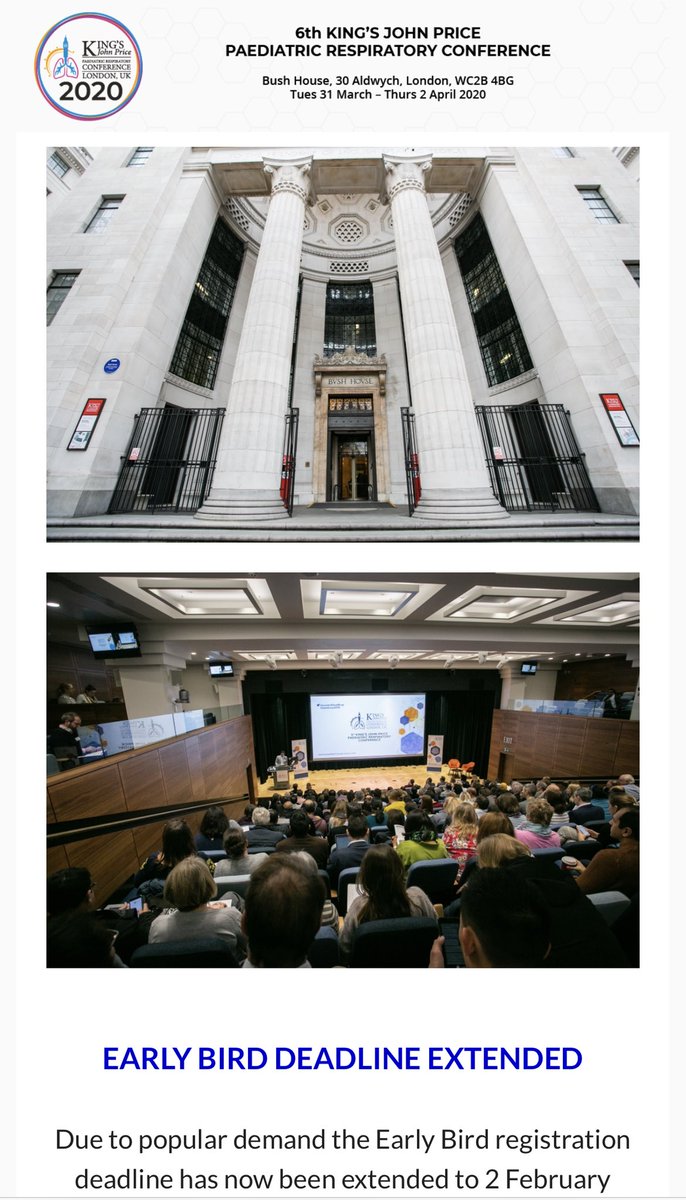 LondonPaedResp's tweet image. #paedresp2020 #earlybird extended to 2nd Feb