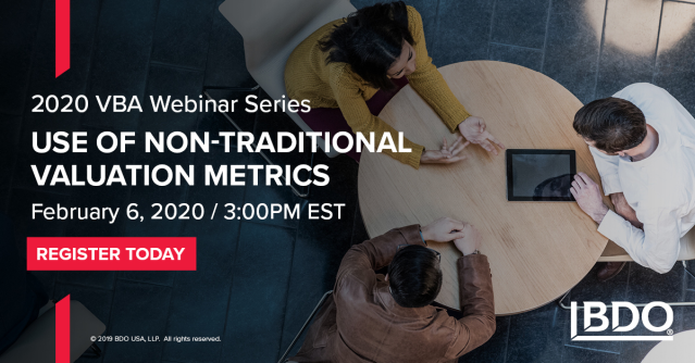 brucehoskins's tweet photo. Upcoming @BDO_USA_Tax webinar explores how the use of non-traditional valuation methods are increasing need for proper #duediligence: https://t.co/i3vVv8naaz https://t.co/DJSVaEELjR