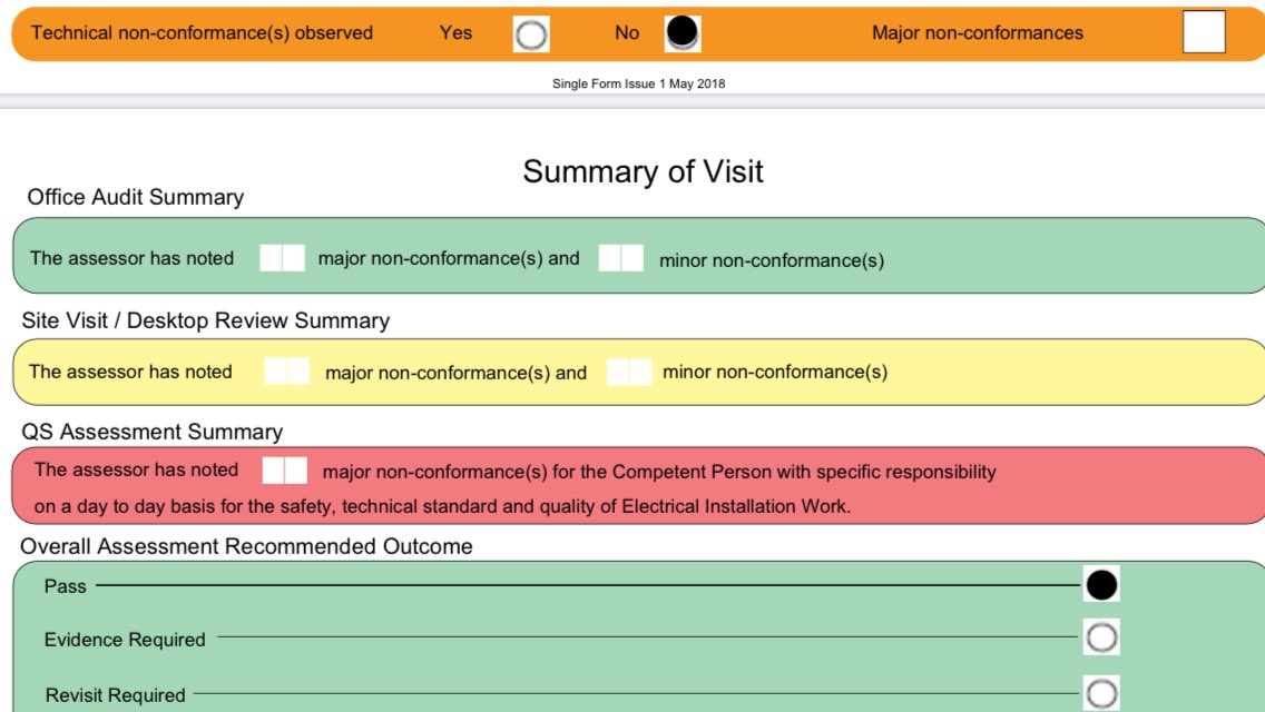 Good positive feedback from the <a href="/officialNICEIC/">NICEIC</a> assessor today complimenting our systems, standards and  workmanship. You can #trust <a href="/ElectractLtd/">Electract Ltd</a>