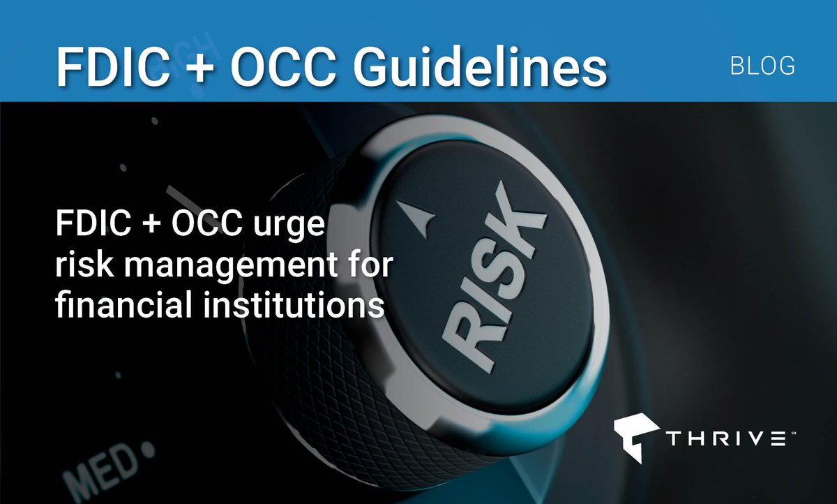 thrivenetworks's tweet photo. Check out our #blog FDIC &amp; OCC issue Cyber Threat Warning to Financial Institutions by Marc Capobianco, Executive Vice President of FinTech. The FDIC &amp; OCC cite their top six controls for #risk management. Is your firm prepared? Contact #Thrive today!

https://t.co/SWF4w7NVRt https://t.co/T3Vo8IH5gg