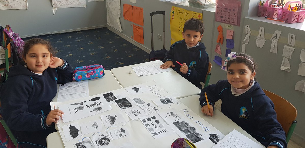 zaatari_hiba's tweet photo. As a provocation, learners were given some pictures &amp; they sorted them into two classifications using the thinking tool "What Makes You Say That?". After watching a video, they sorted them again &amp; identified things that are natural &amp; those that are man-made. @Hhhsinfo @dina_jradi https://t.co/VPK9ep7hkR