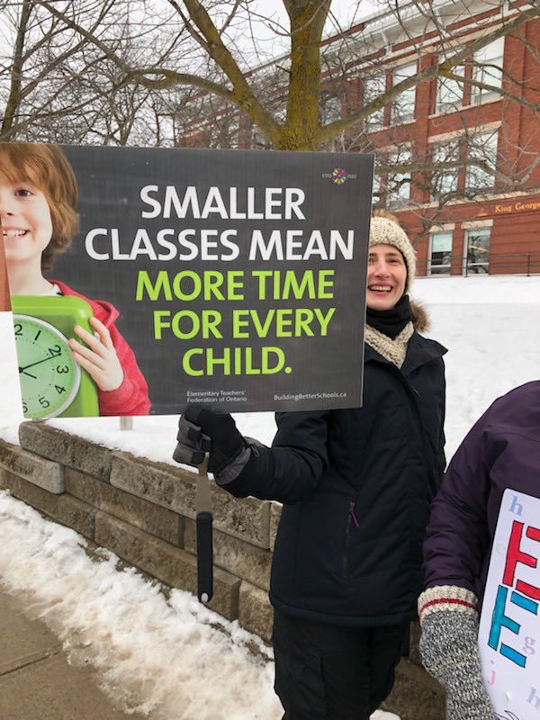 Great signs at King George! #KPRETFO #istrikebecause #ETFOstrike