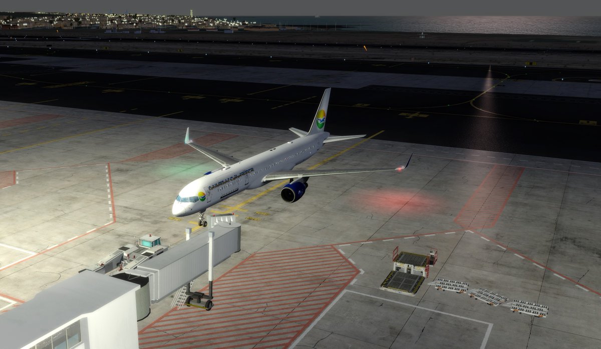CanariasCharter's tweet photo. Llegando a Lanzarote al amanecer GCRR @ndres1981 #aerolineavirtual #aerolinea_virtual #p3d #simulador #virtual_airline #virtualairline #pilotovirtual #aviones #repaints #liveries #livery #P3D https://t.co/3lNU3HAEuu