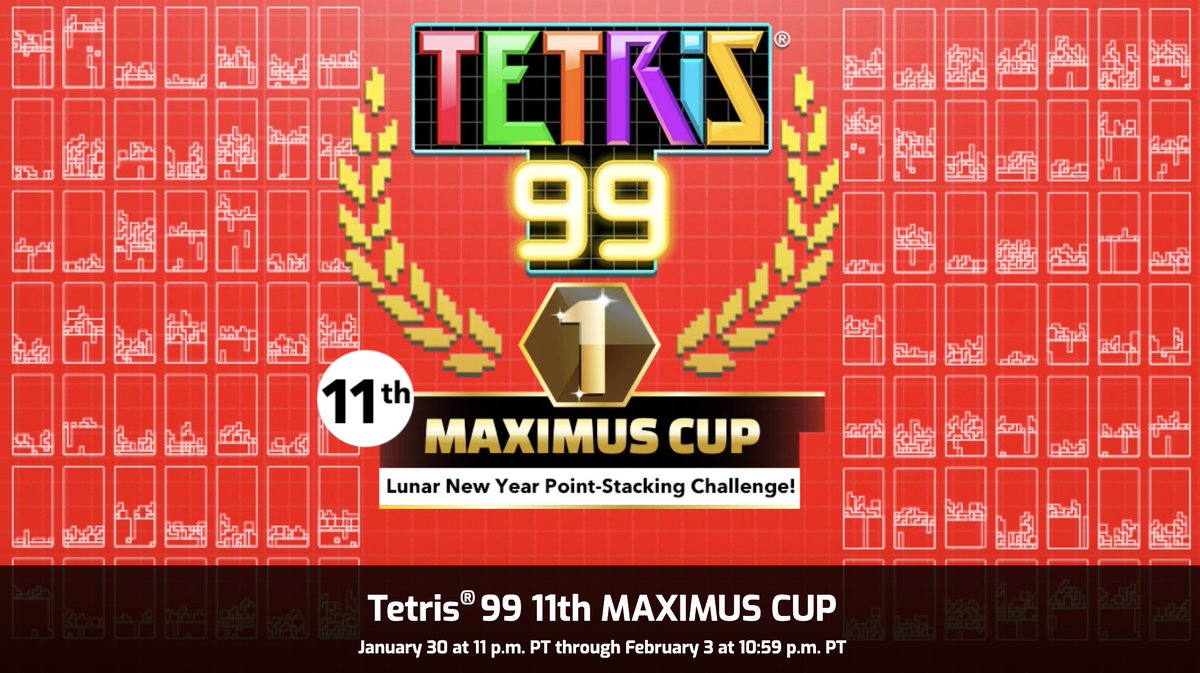 Tetris 99 11th Maximus Cup Lunar New Year Point-Stacking Challenge