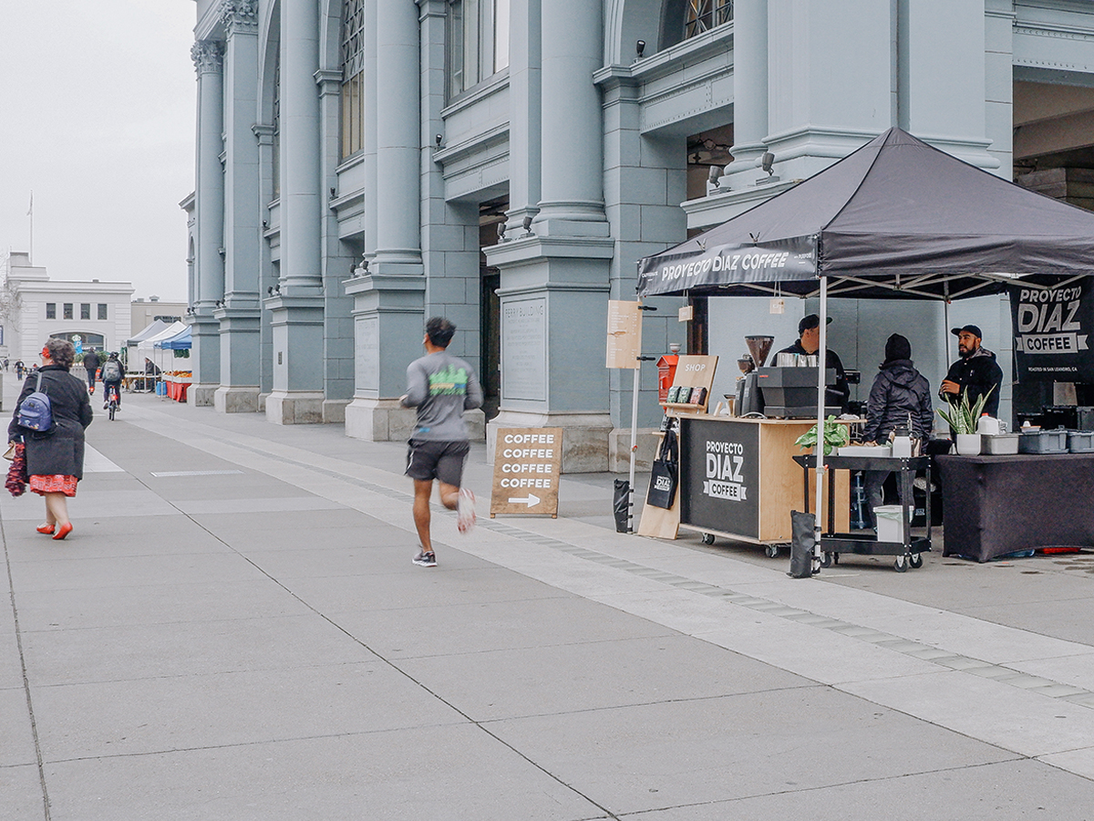 Who's ready for a #coffee break?! We're serving up the good stuff at the <a href="/FerryPlaza/">The Ferry Building</a> Farmer's Market. #BARTable #SanFrancisco @CUESA