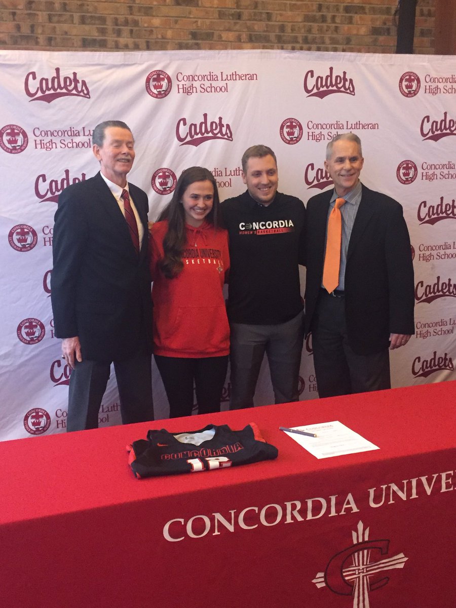 trainer_dean's tweet photo. Concordia Lutheran High Schools Elle Fritcha signs with Concordia University Ann Arbor to play Tennis and Basketball!
⁦@CUAACardinals⁩ ⁦@cadet_section⁩ https://t.co/GjKLWNyPhM